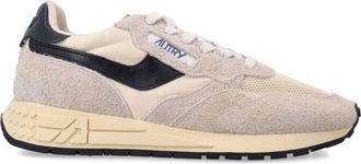 Autry Ecru Reelwind Retro Suede Mesh Sneakers