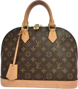 Louis Vuitton Alma Monogram Brown Canvas Handbag (Pre-Owned)