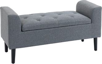 HOMCOM Banco pie de cama 116x44x58 cm gris
