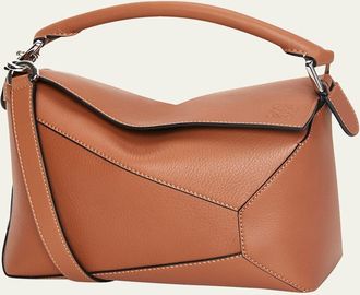 Loewe Puzzle Edge Small Top-Handle Bag in Leather