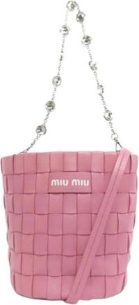 Miu Miu Pre-owned Bucket Bags, female, Pink, Size: ONE SIZE Pre-owned Bucket Bag