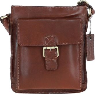 Ashwood Leather Mens Classic Side Bag - Chestnut - One Size