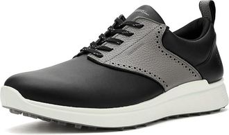 Ecco S Casual Saddle Waterproof Golf Shoe Mens Shoes Black/Steel : EU 47 (US Mens 13-13.5) D - Medium, Leather