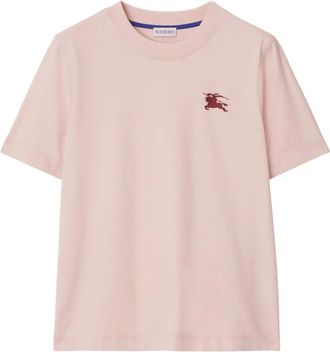 Burberry T-shirt con motivo Equestrian Knight - Rosa
