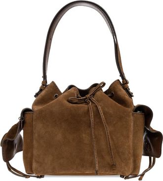 Acne Studios Multipocket Bucket Bag - Dames - Schoudertassen - Bruin - ONE Size - Leer - Tassen