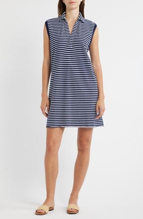 Frank & Eileen Lily Stripe Cotton Knit Minidress in Yacht Stripe at Nordstrom, Size X-Large