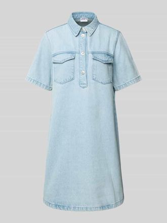 Jake*s Casual Knielanges Jeanskleid mit aufgesetzten Brusttaschen in Jeansblau, Gr&ouml;&szlig;e 34