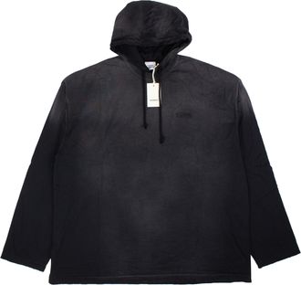 VETEMENTS Washed Black Double Jersey Gradient Hoodie
