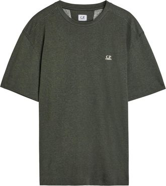 C.P. Company Logo-print Cotton T-shirt - Dark Grey - XL