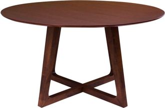 Moloo Mesa de comedor redonda para 4/6 personas &Oslash;137cm nogal