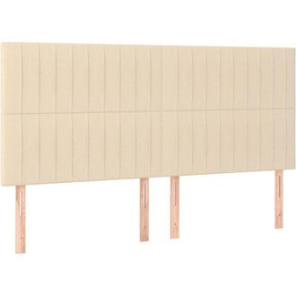 vidaXL Cabeceros 4 Unidades De Tela Color Crema 100x5x78/88 Cm Vidaxl