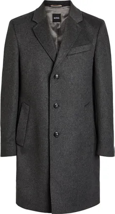 BOSS Boss Hyde Wool-blend Coat - Grey - 52 (UK42 / XL)