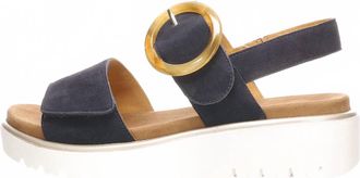 Ara Womens Bridgeport Adjustable Wedge Sandal In Navy