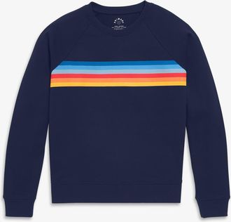primary Adult 24/7 Banner Stripe Sweatshirt in Navy Banner at Nordstrom, Size X-Small