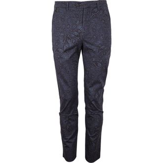 Lords of Harlech Jack Flat Front Stretch Sateen Pant in Montgat Paisley Black at Nordstrom, Size 3234