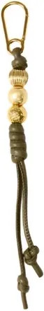 Veronica Beard Womens Vegan Leather Beaded Bag Charm In Cypress
