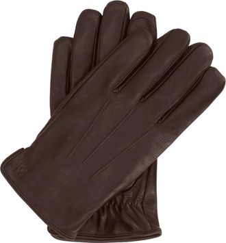 Kazar Bruine leren handschoenen met touchscreenfunctie - Heren - Handschoenen - Bruin - S - Leer - Accessoires