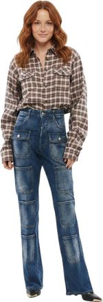 Dsquared2 Blue Bootcut High Rise Jeans