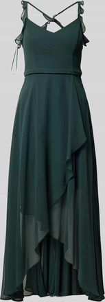 Vera Mont Cocktailkleid aus Chiffon mit Volants in Gruen, Gr&ouml;&szlig;e 32
