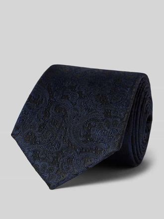 Monti Seidenkrawatte mit Paisley-Muster in Marine, Größe 1