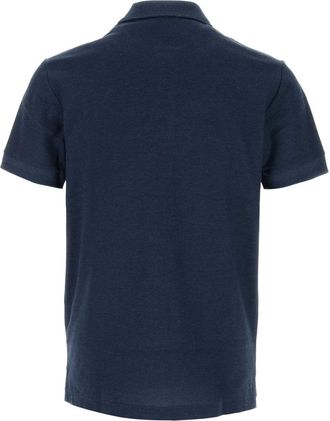 Burberry Mens Piquet Cotton Polo Shirt Navy
