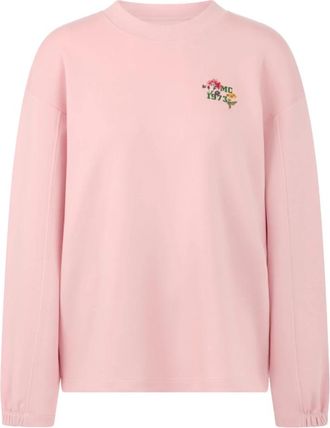 Marc Cain Langarm-Shirt mit Print - Dames - Sweatshirts - Roze - L - Polyester - Hoodies & sweatvesten