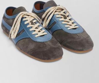Dries Van Noten low top suede leather sneakers rubber sole