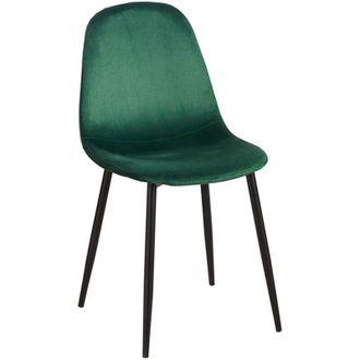 Regalos Miguel Sillas - Silla Teok Black Terciopelo - Verde