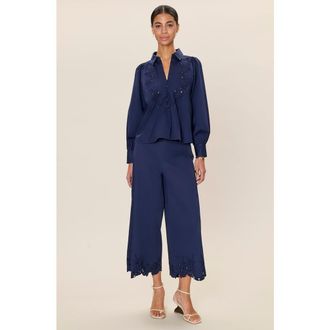 Rebecca Taylor Rachelle Pant in Maritime Blue at Nordstrom, Size X-Small
