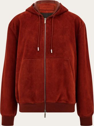 Ferragamo Men Suede blouson Red