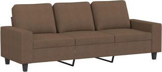 vidaXL Sof&aacute; De 3 Plazas De Tela Marr&oacute;n 180 Cm Vidaxl