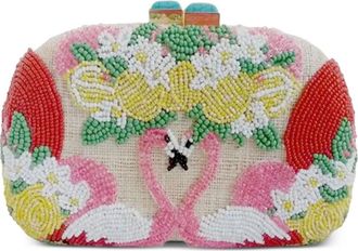 Serpui Mia Flamingo clutch bag - Neutrals