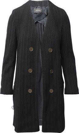 Isabel Marant Open Coat in Black Polyamide