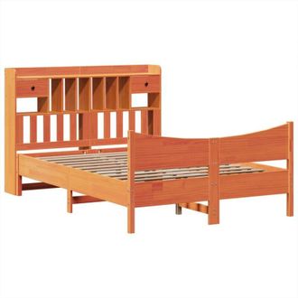 vidaXL Bed Frame without Mattress Wax Brown 140x200 cm Solid Wood Pine Vidaxl