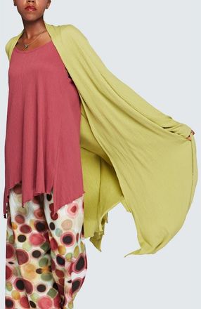 Luukaa D'Celli Celeste Wrinkled Duster in Lime at Nordstrom, Size 10