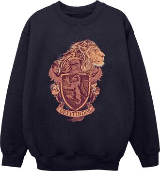 Harry Potter Dames/Dames Gryffindor Schets Crest Sweatshirt (Marineblauw)
