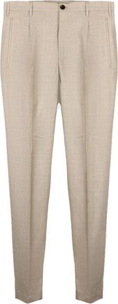 Incotex Slim-fit Broek - Heren - Slim Fit Broeken - Beige - XL - Wol - Broeken