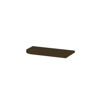 Bernacchini Concept R Wastafelblad - 40x22x1.7cm - tbv fonteinonderkast afgerond links - MFC - Shadow veneer