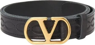 Valentino FW25 V-Logo Signature Belt Black T0SM3ZIM0NO