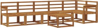 vidaXL Conjunto De Sof&aacute;s De Exterior 7 Uds. Natural Vidaxl