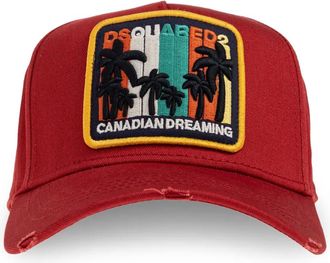 Dsquared2 Cappello da baseball con applicazione - Rosso