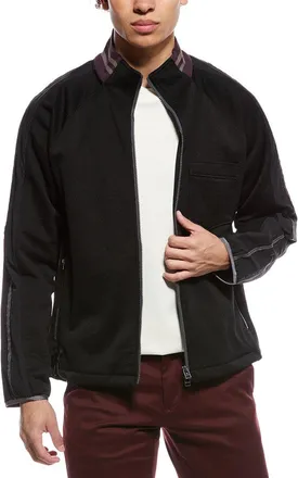 Theory Textured Knit Mixed Media Jacket