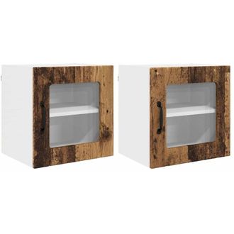vidaXL Kitchen Cabinet 2 pcs Old Wood 40 x 31 x 40 cm Engineered Wood vidaXL