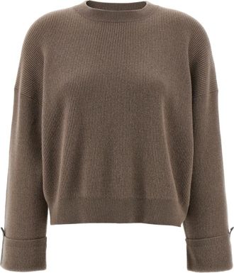 Brunello Cucinelli Maglione girocollo in cashmere - Marrone