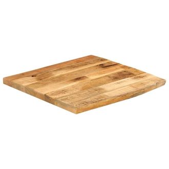Berkfield Home Table Top 80x80x2.5 cm Live Edge Solid Wood Rough Mango in Brown