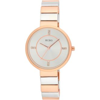BCBGeneration Crystal Bracelet Strap Watch, 36mm in Two Tone at Nordstrom Rack