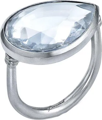 Baccarat Marie Helene De Taillac Silver Crystal Ring