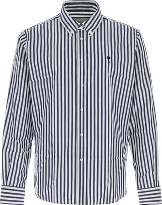Ami Royal Blue Stripes Shirt