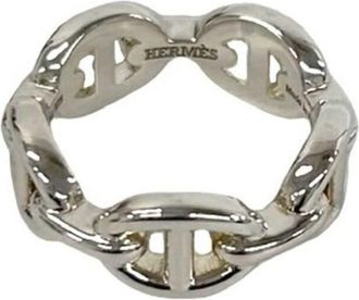 Herm&egrave;s Silver Silver 925 Band Ring (Pre-Owned)