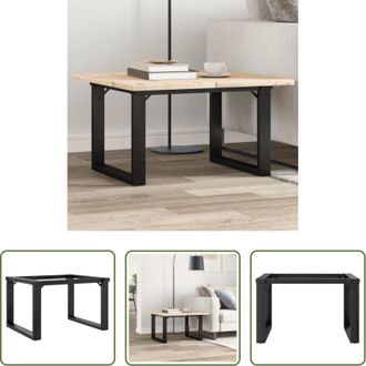 vidaXL Gambe in acciaio - Telaio Gambe a O per Tavolino da Salotto 60x40x38 cm in Acciaio